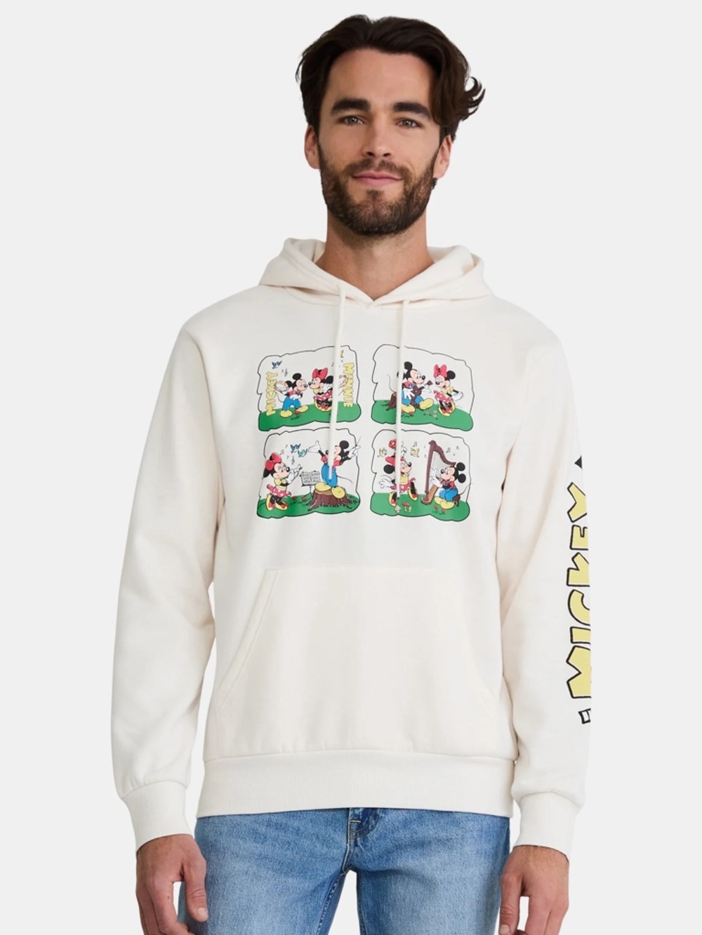 Disney Mickey & Minnie Mouse Graphic Hoodie adult men’s Large